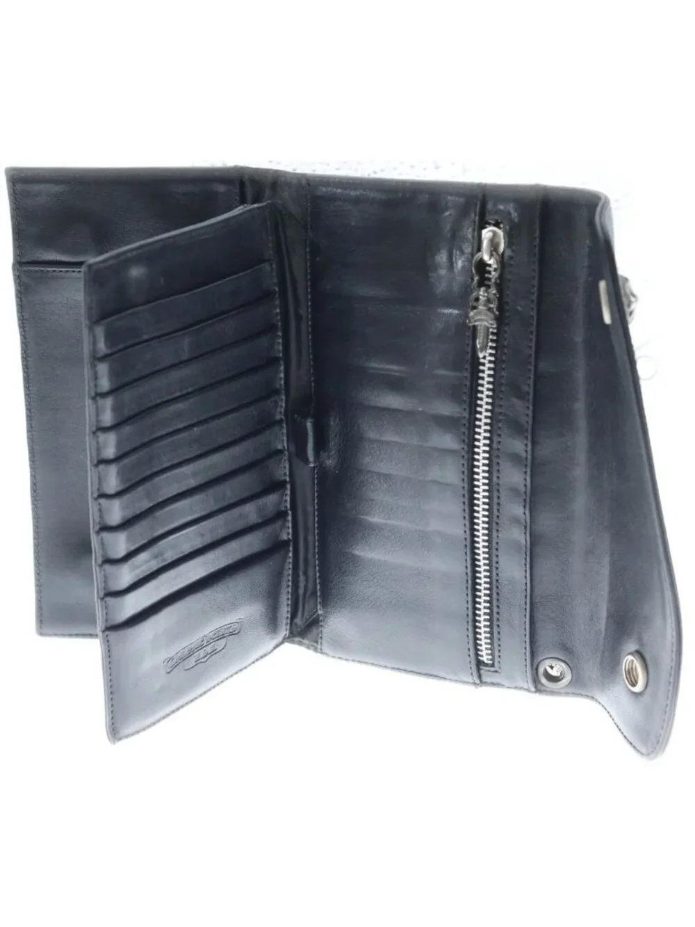Chrome Hearts Wave Leather Wallet Black